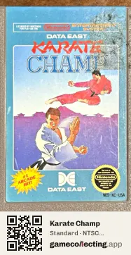Karate Champ Nintendo Entertainment System, NTSC cartridge label