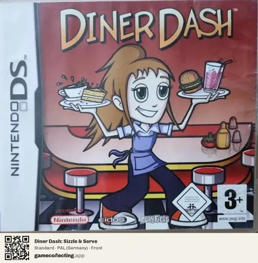 Diner Dash: Sizzle & Serve Nintendo DS, Germany box front
