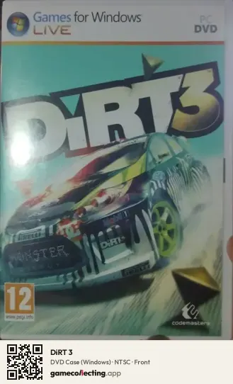 DiRT 3 Computer, NTSC box front