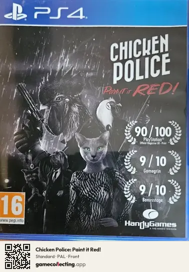 Chicken Police: Paint it Red! PlayStation 4, PAL box front