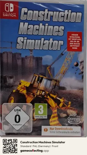 Construction Machines Simulator Nintendo Switch, Germany box front