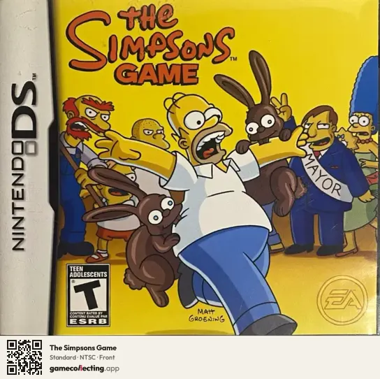 The Simpsons Game Nintendo DS, NTSC box front