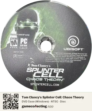 Tom Clancy's Splinter Cell: Chaos Theory Computer, NTSC disc