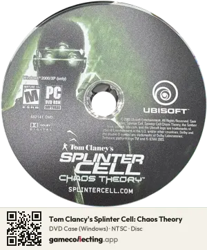Tom Clancy's Splinter Cell: Chaos Theory Computer, NTSC disc