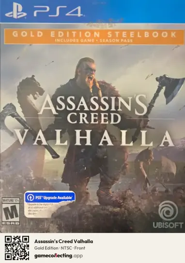 Assassin's Creed Valhalla PlayStation 4, NTSC box front