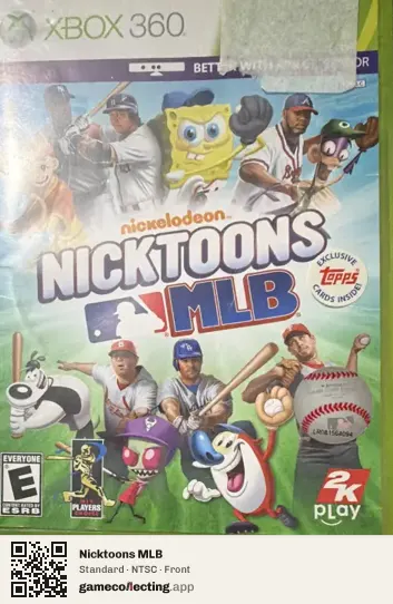 Nicktoons MLB Xbox 360, NTSC box front