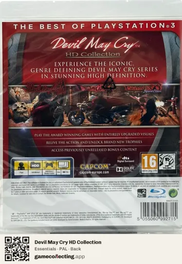 Devil May Cry HD Collection PlayStation 3, PAL box back