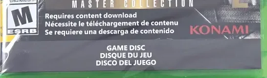 Metal Gear Solid: Master Collection Vol. 2, the ESRB box on its front