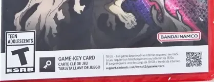 My Hero Academia: All's Justice, the ESRB box on its front