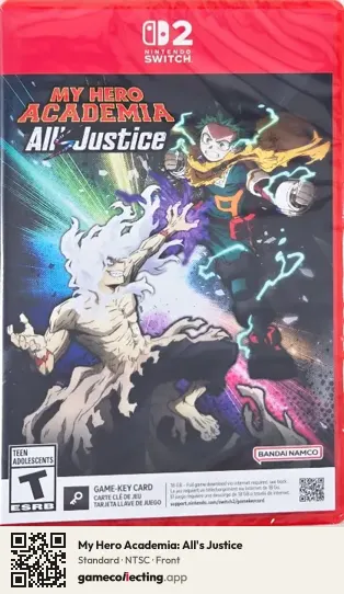 My Hero Academia: All's Justice Nintendo Switch 2, NTSC box front