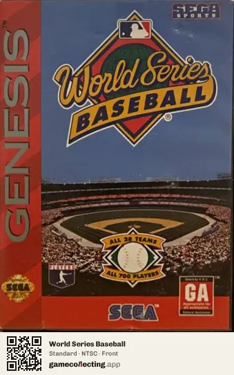 World Series Baseball Sega Mega Drive / Genesis, NTSC box front