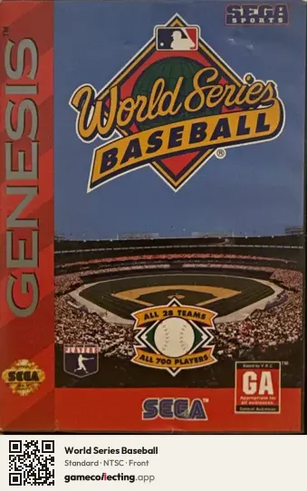 World Series Baseball Sega Mega Drive / Genesis, NTSC box front