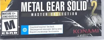 Metal Gear Solid: Master Collection Vol. 2, the ESRB box on its front
