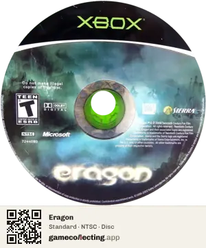Eragon Xbox, NTSC disc
