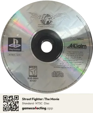 Street Fighter: The Movie PlayStation, NTSC disc