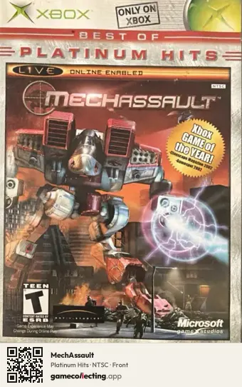 MechAssault Xbox, NTSC box front