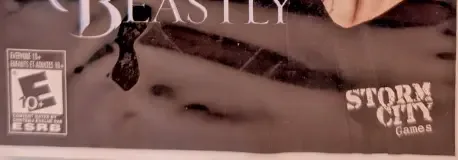 Beastly, the ESRB box on its front