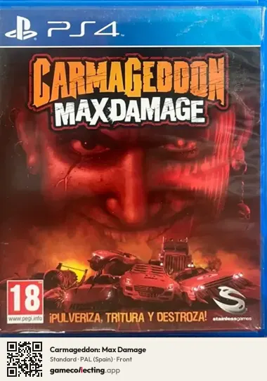 Carmageddon: Max Damage PlayStation 4, Spain box front