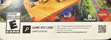 Hot Wheels Infinite Rush, the ESRB box on its front
