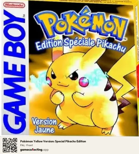 Pokémon Yellow Version: Special Pikachu Edition Game Boy, PAL box front