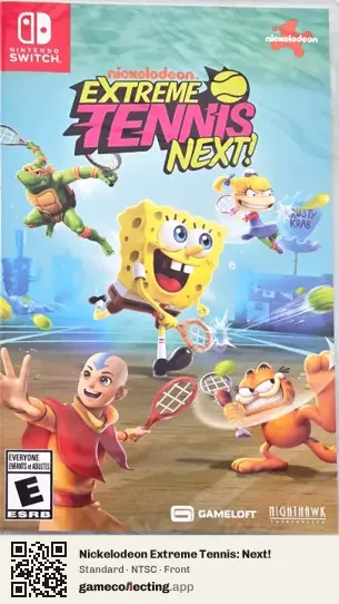 Nickelodeon Extreme Tennis: Next! Nintendo Switch, NTSC box front