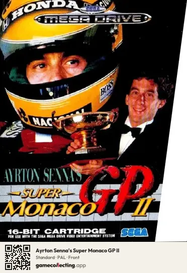 Ayrton Senna's Super Monaco GP II Sega Mega Drive / Genesis, PAL box front