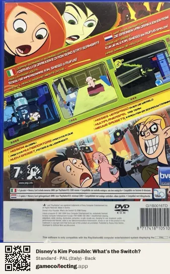 Disney's Kim Possible: What's the Switch? PlayStation 2, Italy box back