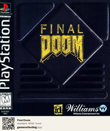 Final Doom PlayStation, NTSC box front