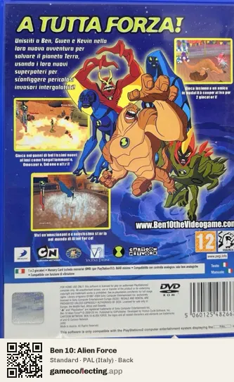 Ben 10: Alien Force PlayStation 2, Italy box back