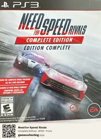 Need for Speed: Rivals PlayStation 3, NTSC box front