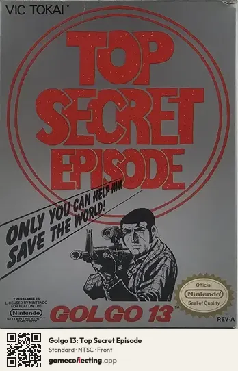 Golgo 13: Top Secret Episode Nintendo Entertainment System, NTSC box front