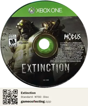 Extinction Xbox One, NTSC disc