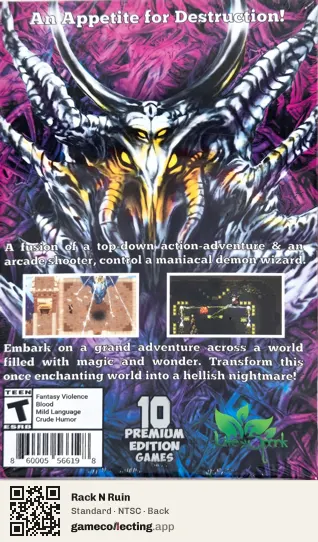 Rack N Ruin Nintendo Switch, NTSC box back