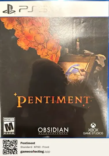 Pentiment PlayStation 5, NTSC box front