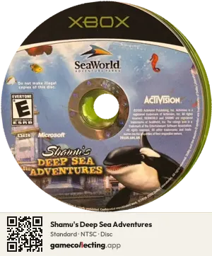 Shamu's Deep Sea Adventures Xbox, NTSC disc