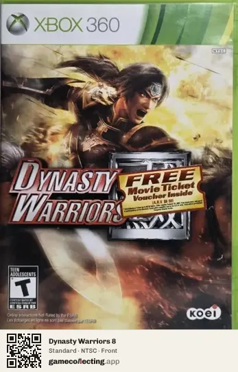 Dynasty Warriors 8 Xbox 360, NTSC box front