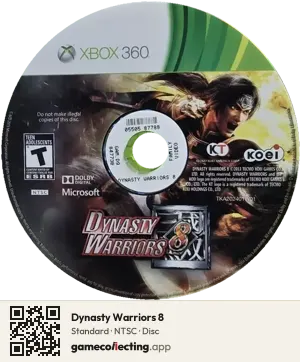 Dynasty Warriors 8 Xbox 360, NTSC disc
