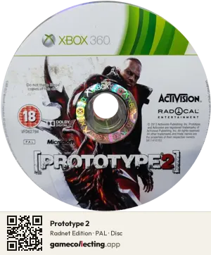 Prototype 2 Xbox 360, PAL disc