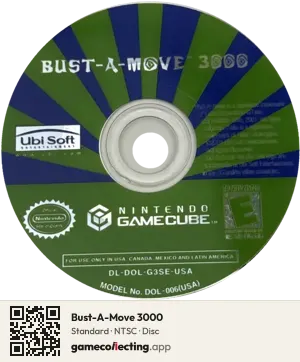 Bust-A-Move 3000 Nintendo GameCube, NTSC disc
