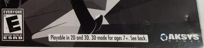Shifting World, the ESRB box on its front