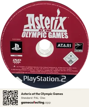 Asterix at the Olympic Games PlayStation 2, PAL disc