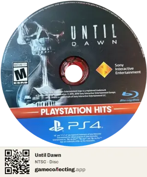 Until Dawn PlayStation 4, NTSC disc