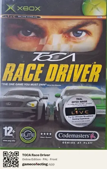 TOCA Race Driver Xbox, PAL box front