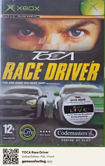 TOCA Race Driver Xbox, PAL box front