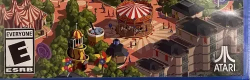 RollerCoaster Tycoon Adventures, the ESRB box on its front