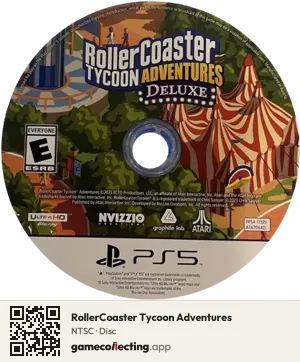 RollerCoaster Tycoon Adventures PlayStation 5, NTSC disc