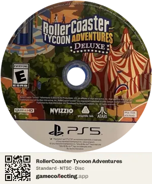 RollerCoaster Tycoon Adventures PlayStation 5, NTSC disc