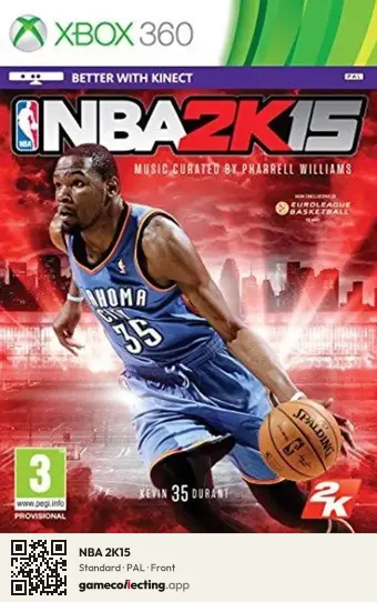 NBA 2K15 Xbox 360, PAL box front