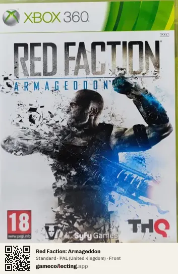 Red Faction: Armageddon Xbox 360, United Kingdom box front