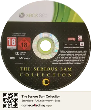 The Serious Sam Collection Xbox 360, PAL disc